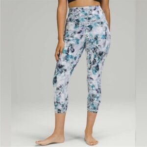 Lululemon Align High Rise Crop Leggings with Pockets in Kaleidofloral SZ 4 VGUC